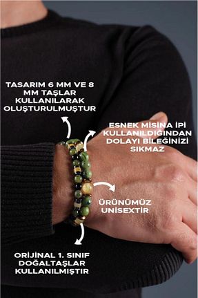 دستبند جواهر رنگی زنانه سنگ طبیعی Ssilhoutte Doğaltaş - کد 848499746