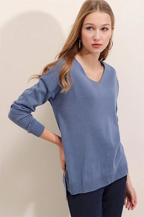 پلیور سرمه ای زنانه طرح دار citystyle - کد 849999864