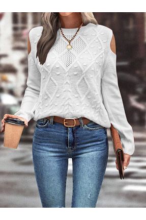 پلیور سفید زنانه ساده citystyle - کد 849999821