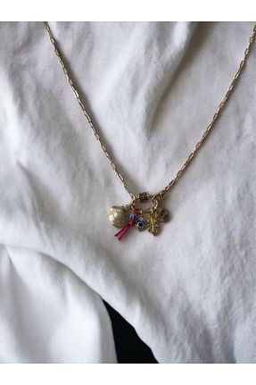 گردنبند جواهر طلائی زنانه برنجی TOMERV ATELIER - کد 795445725