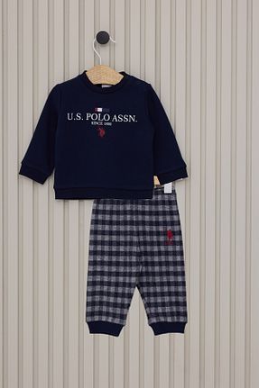 ست بالاتنه و پائین تنه سرمه ای بچه گانه بافت U.S. Polo Assn. - کد 850058178