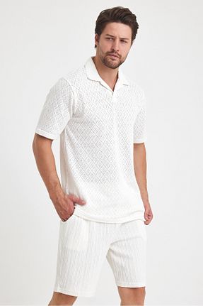 پولوشرت سفید مردانه پنبه ای Tarz Cool - کد 850068510