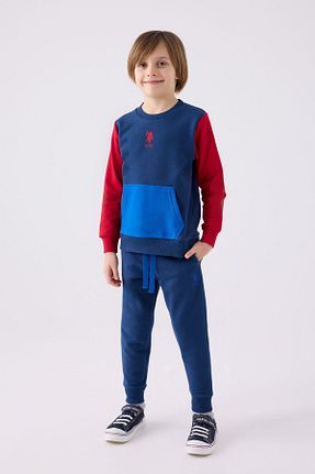 ست گرمکن سرمه ای بچه گانه %100 پنبه U.S. Polo Assn. - کد 847264312