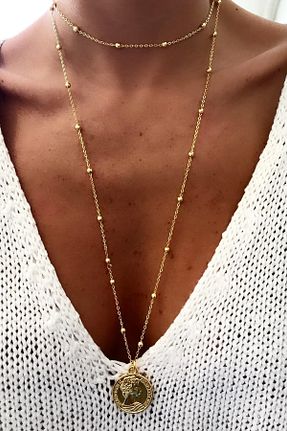 گردنبند جواهر طلائی زنانه روکش طلا New Obsessions - کد 51797485