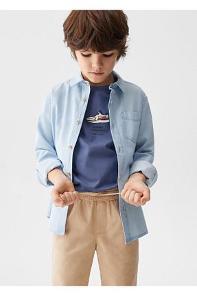 شلوار بژ بچه گانه پنبه ای MANGO Kids - کد 789095746