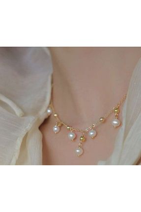 گردنبند جواهر طلائی زنانه مروارید MODAMAYS - کد 849798394