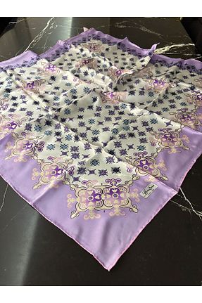 روسری بنفش 90 x 90 bone sera - کد 809869712
