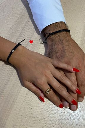 دستبند جواهر مشکی زنانه MANOZUDE - کد 849843051