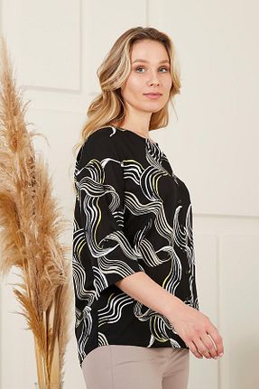 پیراهن سایز بزرگ مشکی زنانه سایز بزرگ Rmg - کد 836166657
