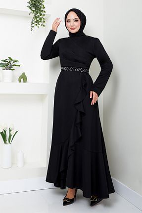 لباس مجلسی حجاب مشکی زنانه یقه دوچرخه ModaMerve - کد 849945354