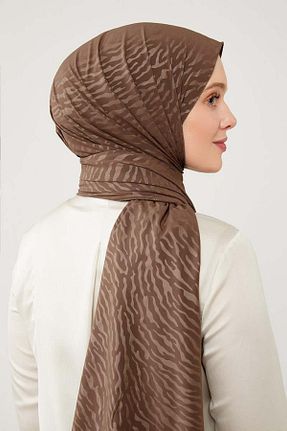شال قهوه ای زنانه پلی استر Levidor - کد 849953359