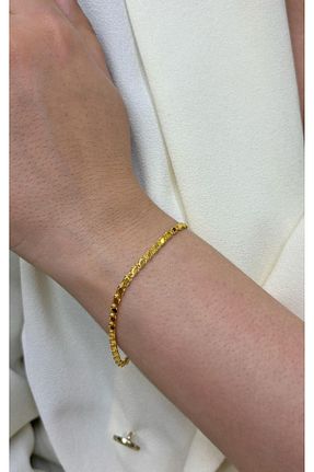 دستبند طلا رنگی زنانه 14 عیار DİAMİNE PIRLANTA - کد 823092888
