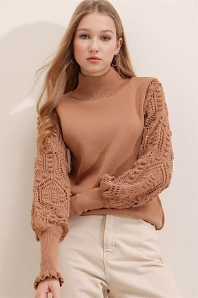 پلیور قهوه ای زنانه ساده citystyle - کد 850004487