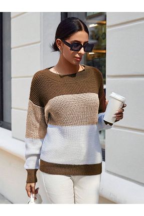 پلیور قهوه ای زنانه ساده citystyle - کد 850000128