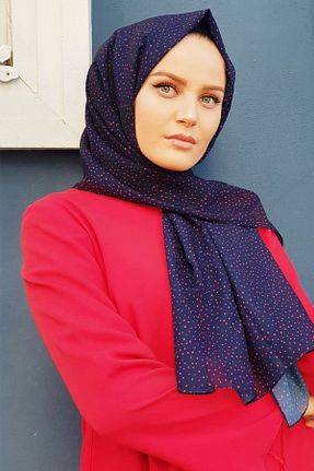 روسری سرمه ای شیفون Stella - کد 40559495