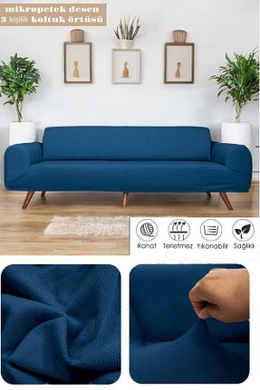 کاور مبل آبی پلی استر BTF HOME - کد 623942081