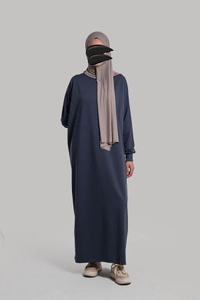 لباس حجاب سرمه ای زنانه اورسایز Emare - کد 839425451