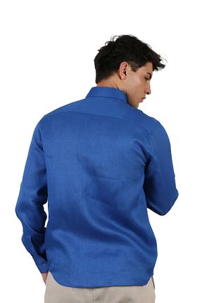پیراهن سرمه ای مردانه رگولار turtte - کد 850042804