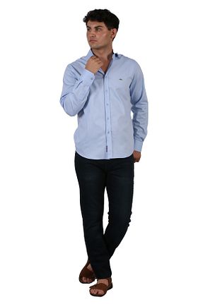 پیراهن آبی مردانه رگولار turtte - کد 850036132