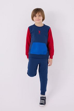 ست گرمکن سرمه ای بچه گانه %100 پنبه U.S. Polo Assn. - کد 847264312