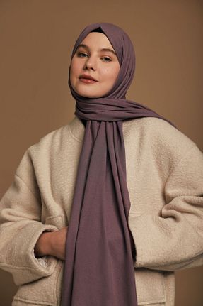 شال بنفش زنانه پنبه ای Modakaşmir - کد 850084805