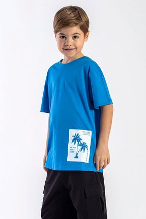 تیشرت آبی بچه گانه رگولار zepkids - کد 815941371