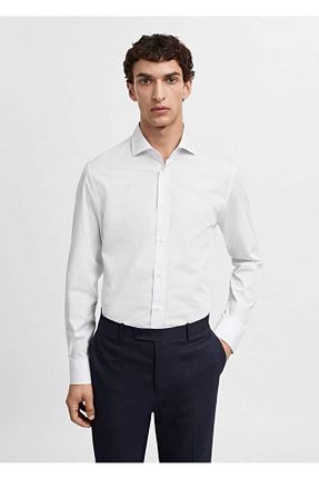 پیراهن آبی مردانه اسلیم MANGO Man - کد 787876396