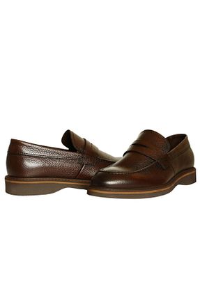 کفش لوفر قهوه ای مردانه چرم خالص Platin - کد 847049496