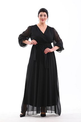 لباس مجلسی سایز بزرگ مشکی زنانه دو سینه Genel Markalar - کد 823682086