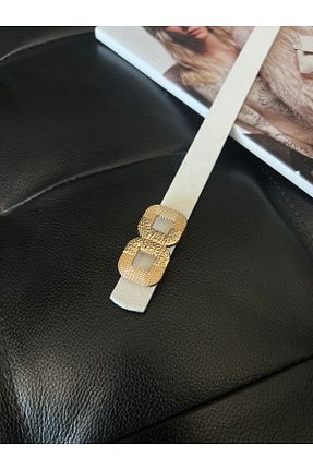 کمربند سفید زنانه چرم مصنوعی Fiori - کد 850469094
