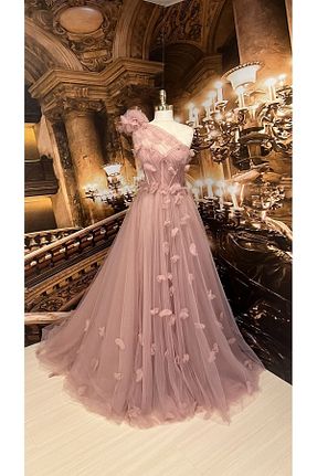 لباس عروس صورتی زنانه توری VENTURA SPOZA - کد 750250435