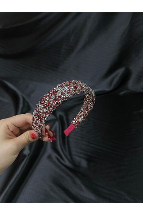 تاج قرمز زنانه سنگ کریستال MegssStore - کد 824726571