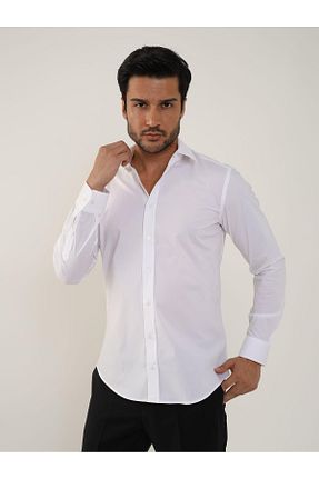پیراهن سفید مردانه اسلیم فیت Dufy - کد 779938872