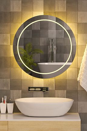 آینه قهوه ای 60 x 60 Tapacım - کد 829906351
