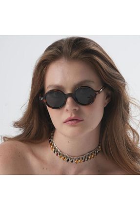 عینک آفتابی قهوه ای زنانه UV400 Freesbee - کد 850416798