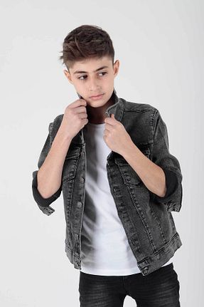 کت طوسی بچه گانه رگولار AHENGİM - کد 627675909
