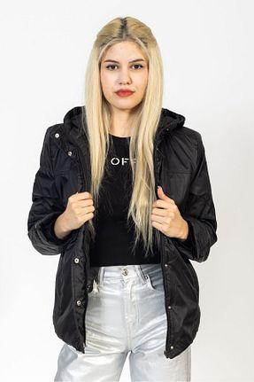 کاپشن مشکی زنانه رگولار OlaFre - کد 797927361