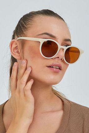 عینک آفتابی بژ زنانه UV400 Nilu Moda - کد 193814422