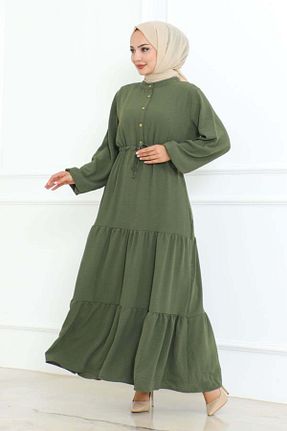 لباس حجاب خاکی زنانه Relaxed Genel Markalar - کد 844192259