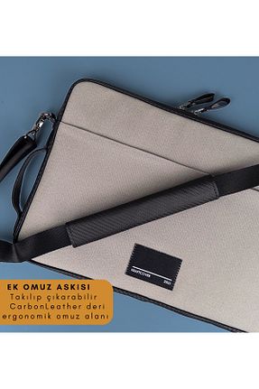 کیف لپ تاپ و مدارک طوسی زنانه چرم مصنوعی KraftCover - کد 850548634