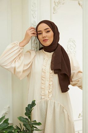 شال قهوه ای زنانه پنبه ای Silk Home - کد 732174011