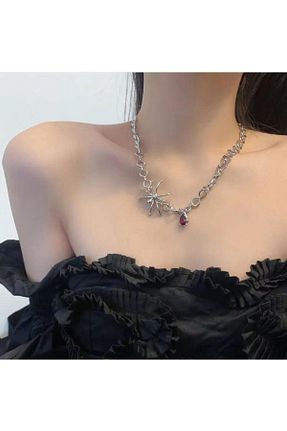 گردنبند جواهر طوسی زنانه فلزی Charmy - کد 850316266