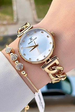 ساعت مچی طلائی زنانه 31-34 میلی متر Daniel Klein - کد 850448873