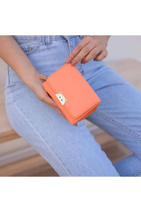 کیف پول نارنجی زنانه ابعاد کوچک OLLBAGS - کد 97826606