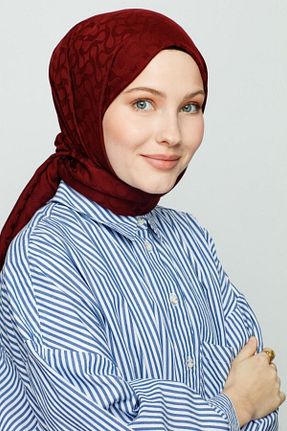 شال زرشکی زنانه VALORSCARF - کد 737327355