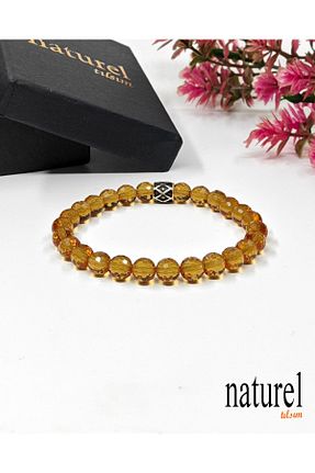 دستبند جواهر زرد زنانه سنگ طبیعی Naturel Tılsım - کد 826622518