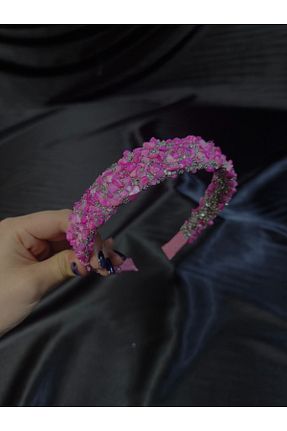 تاج صورتی زنانه سنگ کریستال MegssStore - کد 823256569