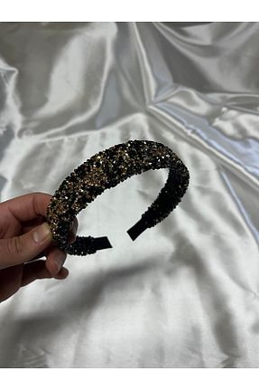 تاج مشکی زنانه سنگ کریستال MegssStore - کد 682862727
