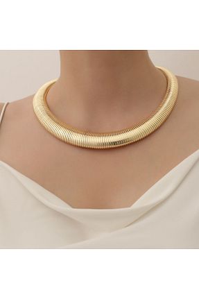 گردنبند استیل ( فولاد ) طلائی زنانه استیل (فولاد) Rachel Silver - کد 849810927