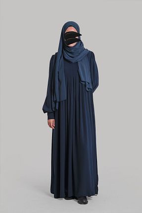 لباس حجاب سرمه ای زنانه اورسایز Emare - کد 846487562